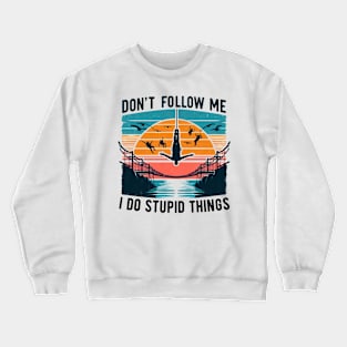 Bungee jumping design Crewneck Sweatshirt